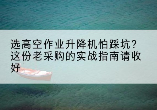 舒兰高空作业升降机厂家推荐-选高空作业升降机怕踩坑？这份老采购的实战指南请收好